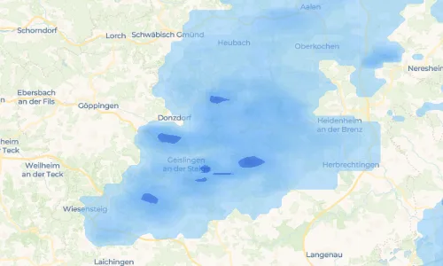 Regenradar Steinenkirch: aktuelle Niederschläge in Steinenkirch und Umgebung, Stand 21. Oktober 2026 um 9:05 Uhr
