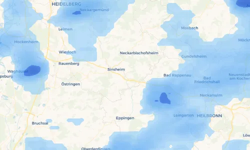 Regenradar Vorschaubild - Aktuelle Niederschläge in Steinsfurt und Umgebung