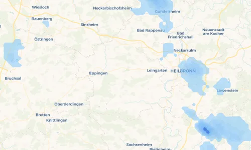 Regenradar Vorschaubild - Aktuelle Niederschläge in Stetten am Heuchelberg und Umgebung