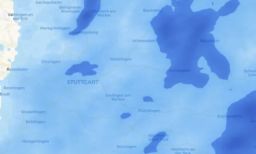 Regenradar Vorschaubild - Aktuelle Niederschläge in Stetten und Umgebung