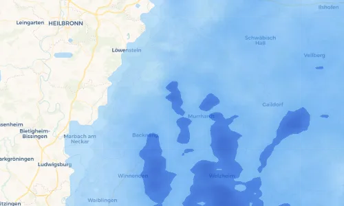 Regenradar Vorschaubild - Aktuelle Niederschläge in Sulzbach an der Murr und Umgebung