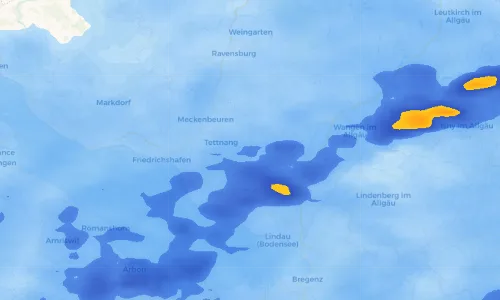 Regenradar Vorschaubild - Aktuelle Niederschläge in Tannau und Umgebung