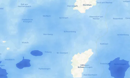 Regenradar Vorschaubild - Aktuelle Niederschläge in Tennenbronn und Umgebung