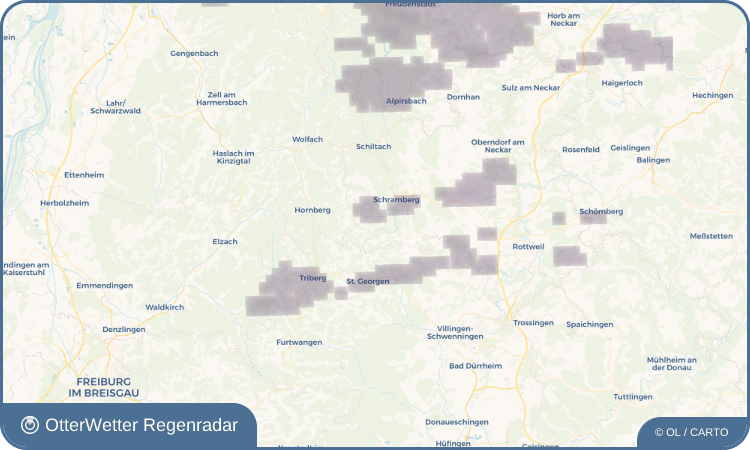 OtterWetter Regenradar-Widget Tennenbronn