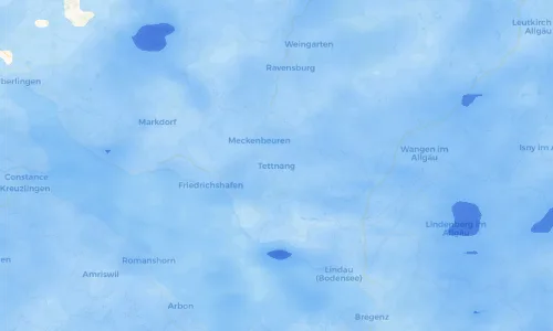 Regenradar Vorschaubild - Aktuelle Niederschläge in Tettnang und Umgebung