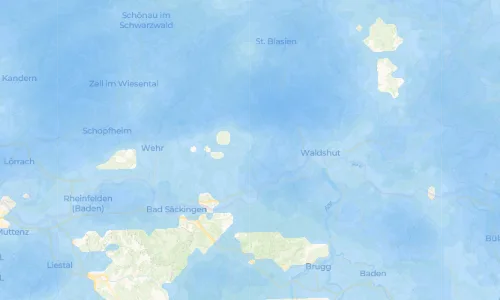 Regenradar Tiefenstein: aktuelle Niederschläge in Tiefenstein und Umgebung, Stand 21. Oktober 2026 um 13:55 Uhr