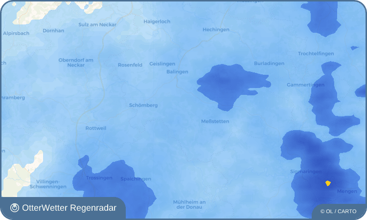 Wetter-Widget-Vorschau mit Vorhersagedaten für Tieringen