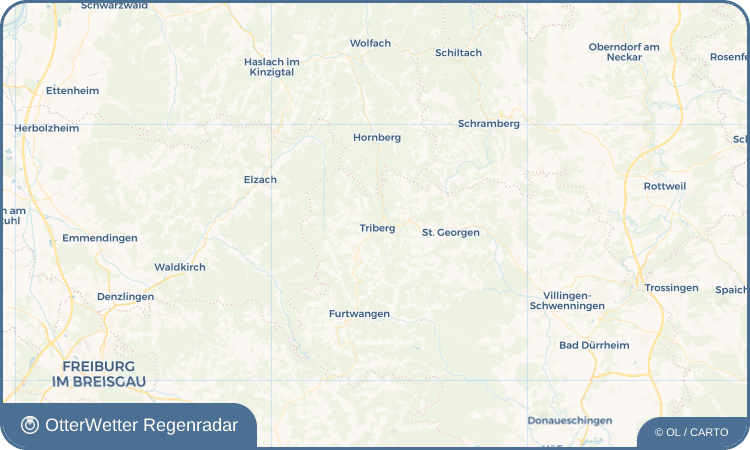 Wetter-Widget-Vorschau mit Vorhersagedaten für Triberg