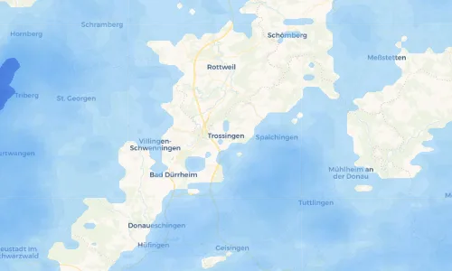 Regenradar Vorschaubild - Aktuelle Niederschläge in Trossingen und Umgebung
