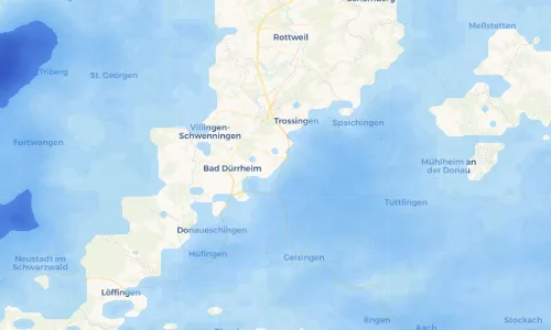 Regenradar Vorschaubild - Aktuelle Niederschläge in Tuningen und Umgebung