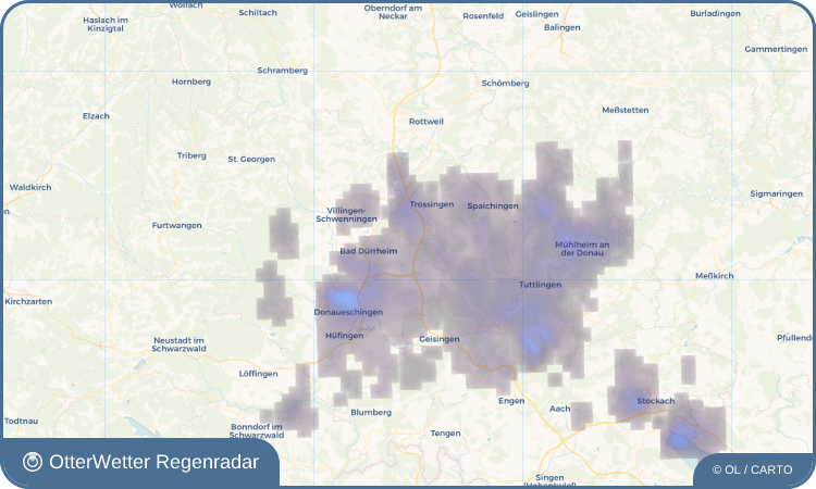 OtterWetter Regenradar-Widget Tuningen