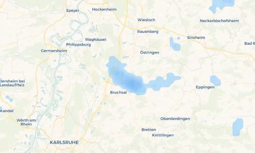 Regenradar Vorschaubild - Aktuelle Niederschläge in Ubstadt und Umgebung
