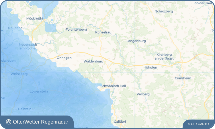 OtterWetter Regenradar-Widget Übrigshausen