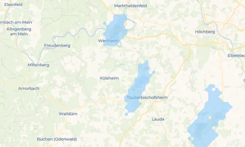 Regenradar Vorschaubild - Aktuelle Niederschläge in Uissigheim und Umgebung