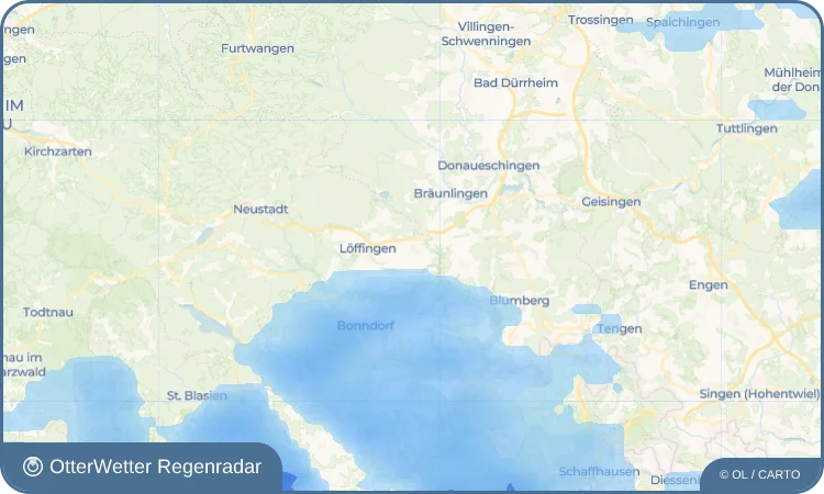Widget-Vorschau für Unadingen Wetter-Widget-Vorschau mit Vorhersagedaten für Unadingen