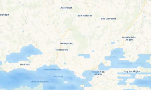 Regenradar Vorschaubild - Aktuelle Niederschläge in Unterankenreute und Umgebung