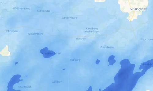 Regenradar-Vorschau: aktuelle Niederschläge in Unteraspach und Umgebung