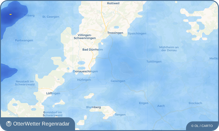 OtterWetter Regenradar-Widget Unterbaldingen
