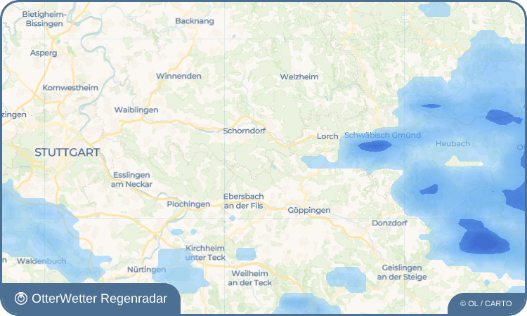 OtterWetter Regenradar-Widget Unterberken