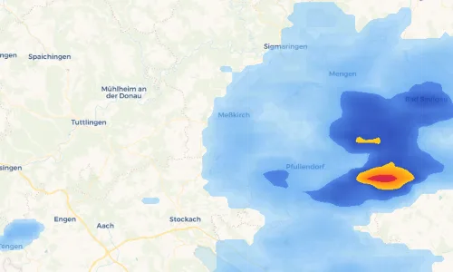 Regenradar-Vorschau: aktuelle Niederschläge in Unterbichtlingen und Umgebung