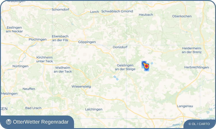 OtterWetter Regenradar-Widget Unterböhringen