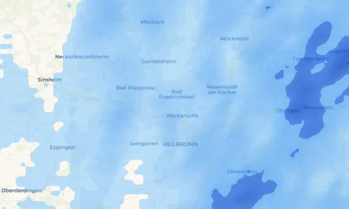 Regenradar Vorschaubild - Aktuelle Niederschläge in Untereisesheim und Umgebung