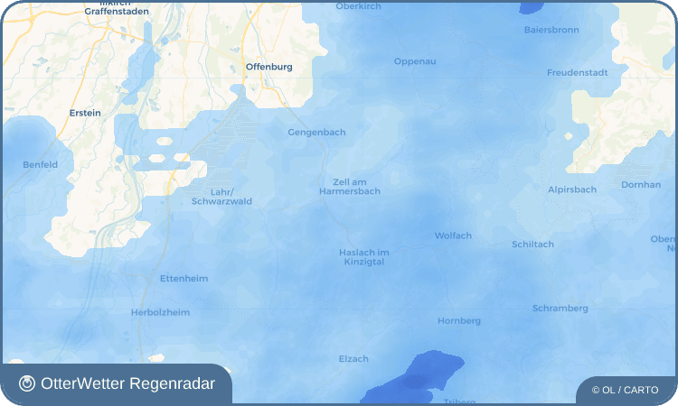 OtterWetter Regenradar-Widget Unterentersbach