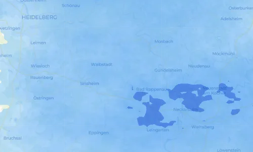 Regenradar Vorschaubild - Aktuelle Niederschläge in Untergimpern und Umgebung