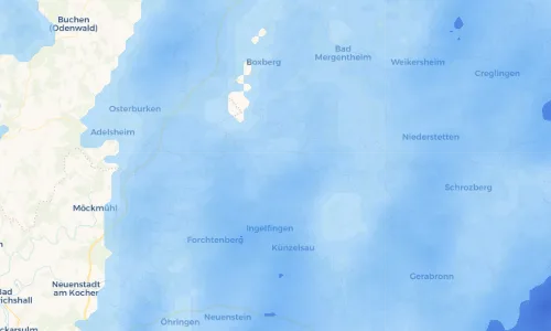 Regenradar Vorschaubild - Aktuelle Niederschläge in Unterginsbach und Umgebung