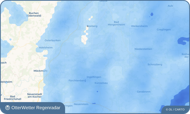 Widget-Vorschau für Unterginsbach Wetter-Widget-Vorschau mit Vorhersagedaten für Unterginsbach