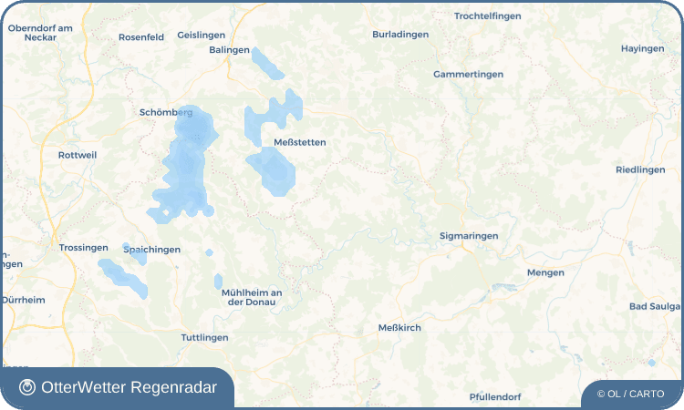 OtterWetter Regenradar-Widget Unterglashütte