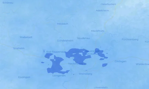 Regenradar Vorschaubild - Aktuelle Niederschläge in Untergriesheim und Umgebung