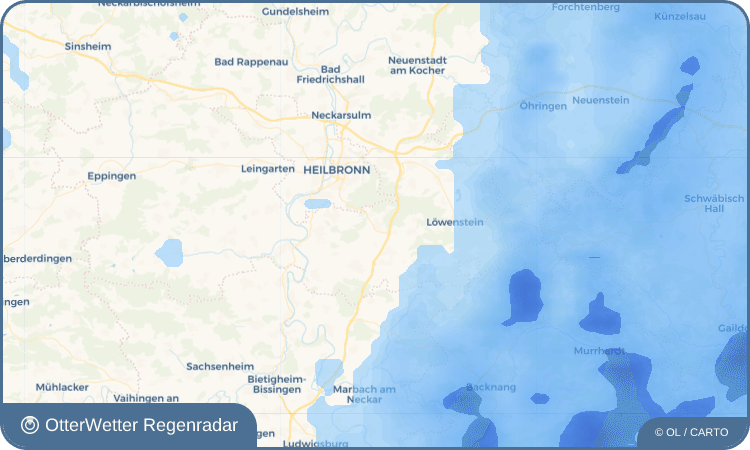 OtterWetter Regenradar-Widget Untergruppenbach