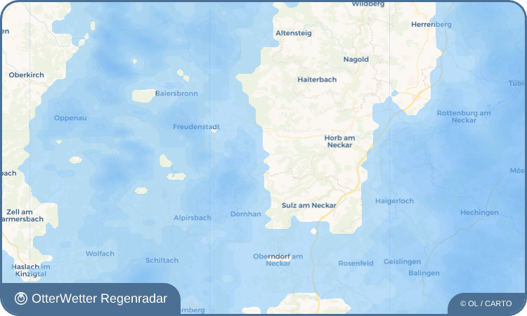 OtterWetter Regenradar-Widget Unteriflingen
