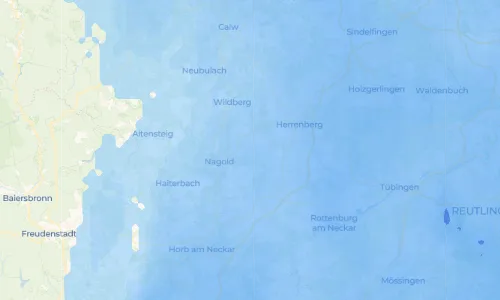 Regenradar Vorschaubild - Aktuelle Niederschläge in Unterjettingen und Umgebung