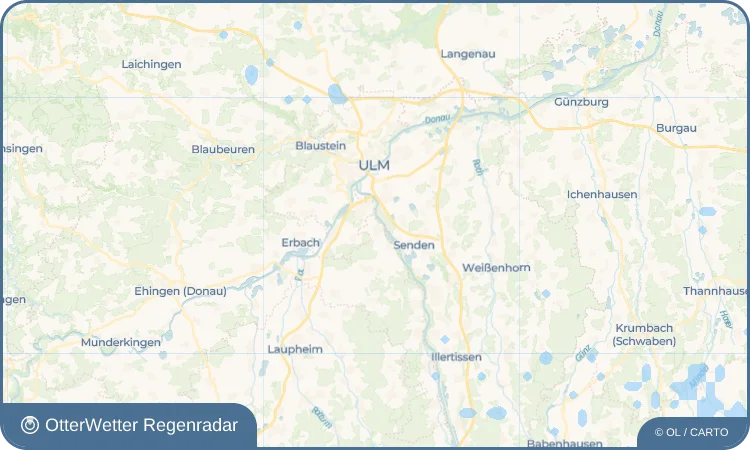 Wetter-Widget-Vorschau mit Vorhersagedaten für Unterkirchberg