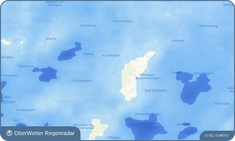 Wetter-Widget-Vorschau mit Vorhersagedaten für Unterkirnach