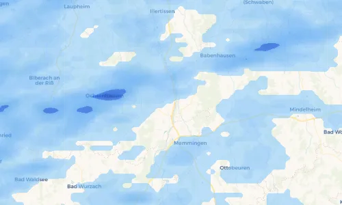 Regenradar Vorschaubild - Aktuelle Niederschläge in Unteropfingen und Umgebung