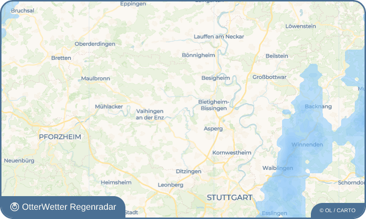 OtterWetter Regenradar-Widget Unterriexingen