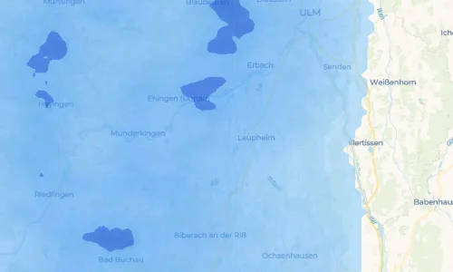 Regenradar Vorschaubild - Aktuelle Niederschläge in Untersulmetingen und Umgebung