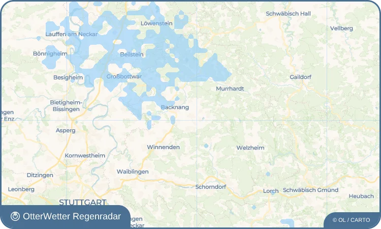 Widget-Vorschau für Unterweissach Wetter-Widget-Vorschau mit Vorhersagedaten für Unterweissach