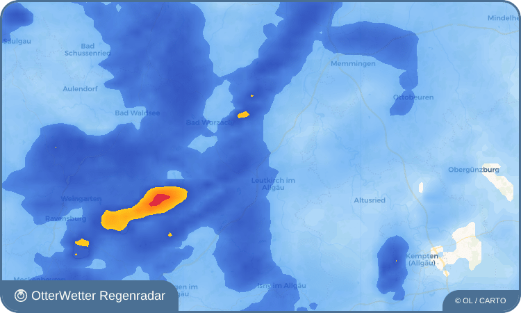 OtterWetter Regenradar-Widget Unterzeil