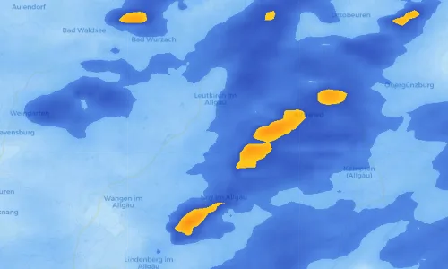 Regenradar Vorschaubild - Aktuelle Niederschläge in Urlau und Umgebung