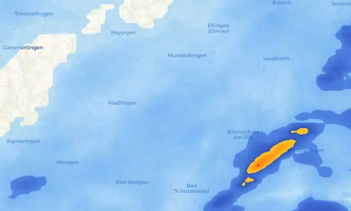Regenradar Vorschaubild - Aktuelle Niederschläge in Uttenweiler und Umgebung