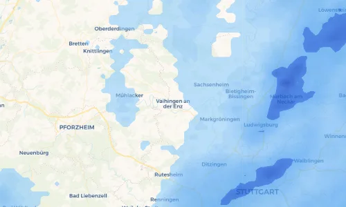 Regenradar Vorschaubild - Aktuelle Niederschläge in Vaihingen an der Enz und Umgebung