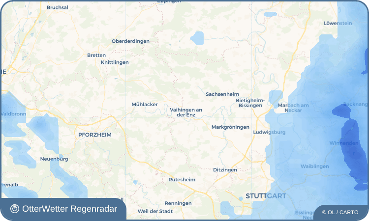 OtterWetter Regenradar-Widget Vaihingen an der Enz