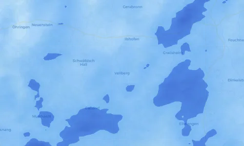 Regenradar Vorschaubild - Aktuelle Niederschläge in Vellberg und Umgebung