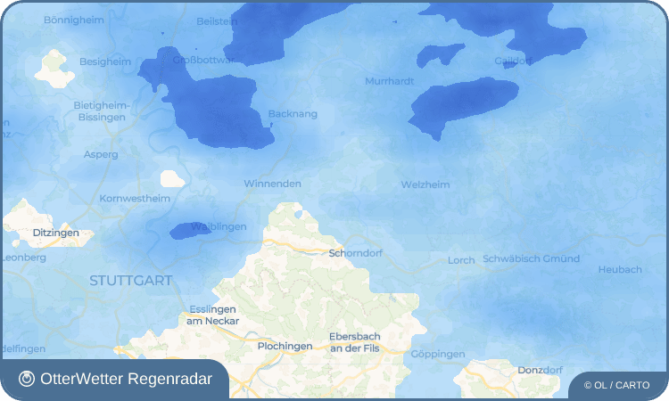 OtterWetter Regenradar-Widget Vorderweißbuch