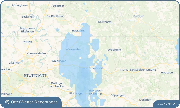 Widget-Vorschau für Vorderweißbuch Wetter-Widget-Vorschau mit Vorhersagedaten für Vorderweißbuch
