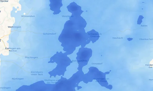 Regenradar Vorschaubild - Aktuelle Niederschläge in Wäschenbeuren und Umgebung